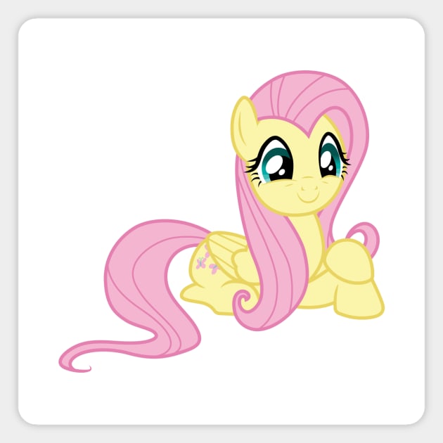 Fluttershy sitting pretty Magnet by CloudyGlow